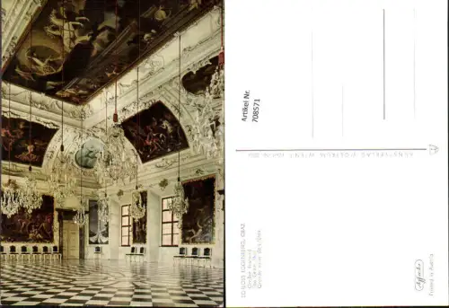 708571 Graz Schloss Eggenberg Großer Festsaal Luster Interieur