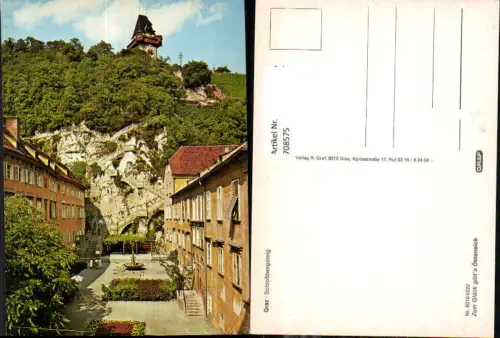708575 Graz Schlossbergsteig mit Uhrturm