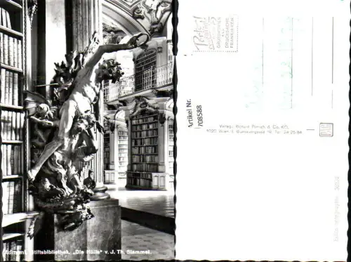 708588 Foto AK Admont Stiftsbibliothek Die Hölle v. Stammel