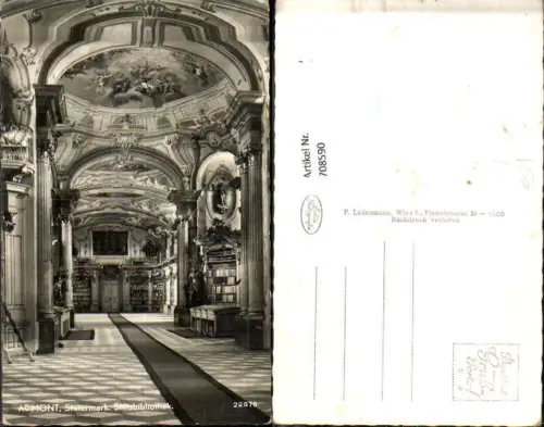 708590 Foto AK Admont Stiftsbibliothek Bibliothek