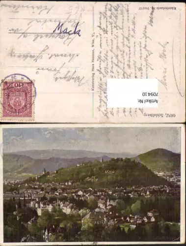 709410 Künstler AK Graz Schlossberg pub Hans Hausner 7012/27