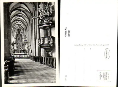709418 Foto AK Sankt Lambrecht Stift Innenansicht mit Altar