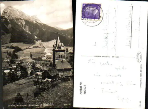709425 Foto AK Eisenerz Schichtturm mit Pfaffenstein