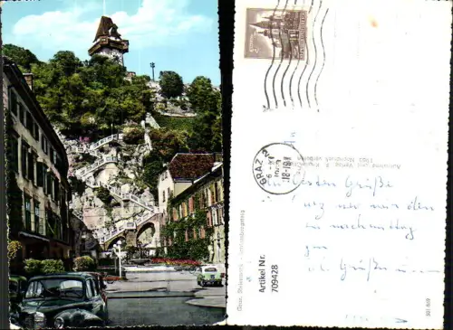 709428 Graz Schlossbergsteig mit Uhrturm