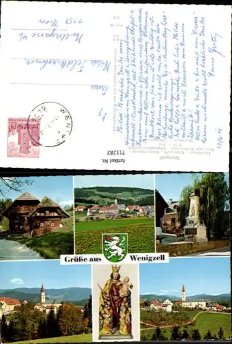 711282 Mehrbild AK Wenigzell Heimathaus Ortsansicht Kriegerdenkmal Blick z. Alpl