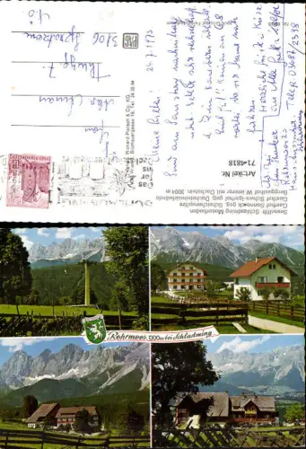 714818 Mehrbild AK Rohrmoos b. Schladming Gasthof Sonneck Sessellift Moserboden Berggasthof Winterer