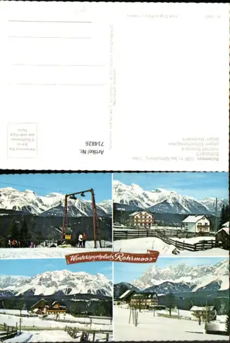 714826 Mehrbild AK Rohrmoos Schladming Wintersport Schlepplift Gasthof Sonneck