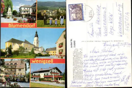 714840 Mehrbild AK Wenigzell Dorfpartie mit Kirche Gasthof zur Taverne
