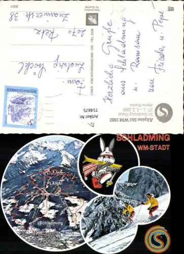 714875 Mehrbild AK Schladming Haus Alpine Ski WM 1982 Wintersport
