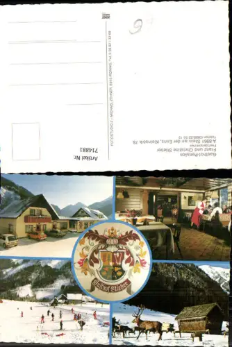 714881 Mehrbild AK Stein a. d. Enns Kleinsölk Gasthof Pension Stieber Wintersport Wildfütterung