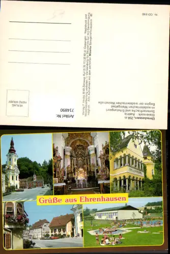 714890 Mehrbild AK Ehrenhausen Südsteirische Weinstraße Schwimmbad Kirche
