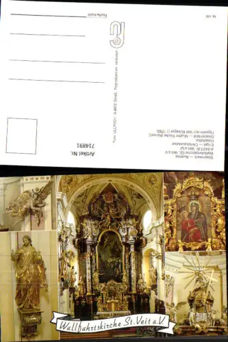 714891 Mehrbild AK St Veit a. Vogau Wallfahrtskirche Altar Gnadenbild Figuren von Veit Königer