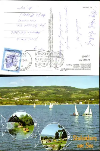 714902 Mehrbild AK Stubenberg Stubenbergsee Camping Schlauchboot Segelboote