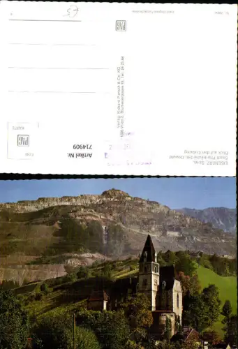 714909 Eisenerz Stadt-Pfarrkirche St Oswald Blick auf den Erzberg
