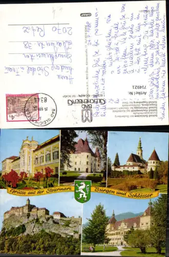 714921 Mehrbild AK Schloß Schileiten Stubenberg Schloß Hautzenpichl Knittelfeld Riegersburg
