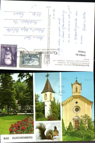 714928 Mehrbild AK Bad Gleichenberg Kirche Bildstock Eichhörnchen