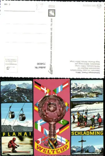 714930 Mehrbild AK Schladming Planai Weltcup Wintersport Seilbahn Gondel