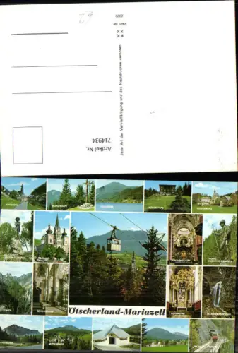 714934 Mehrbild AK Mariazell Ötscherland Bürgeralpe Erlaufsee Mariazellerbahn Ötscher
