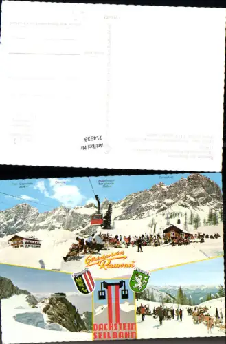 714939 Mehrbild AK Ramsau am Dachstein Gletscherbahn Türlwandhütte Bergstation Hunerkogel Blick geg. Tauern