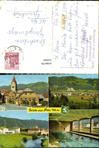 714950 Mehrbild AK Pöls b. Judenburg Kirche Ansicht Hallenbad