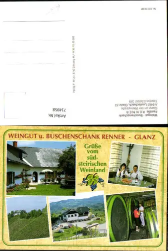 714958 Mehrbild AK Leutschach Glanz Weingut Buschenschank Renner Weinland