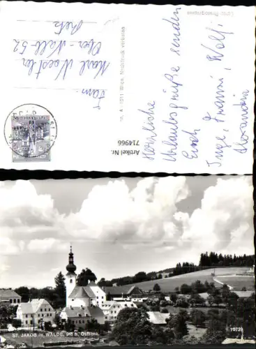 714966 Foto AK St Jakob im Walde Dorfansicht mit Kirche