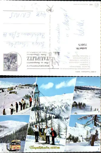 714975 Mehrbild AK Tauplitz Tauplitzalm Wintersport Bus Postbus Steirersee Sturzhahn