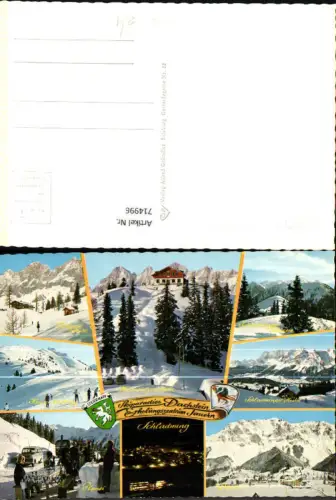 714996 Mehrbild AK Schladming Ramsau a. Dachstein Planai Türlwandhütte Wintersport