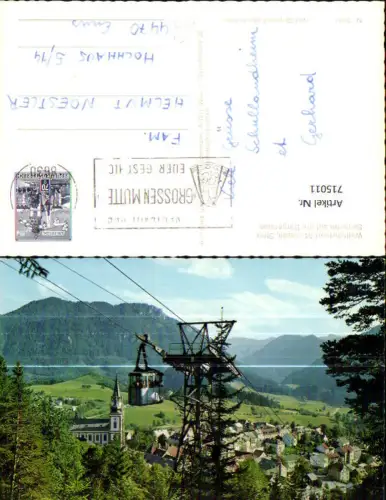 715011 Foto AK Mariazell Seilbahn a. d. Bürgeralpe Gondel