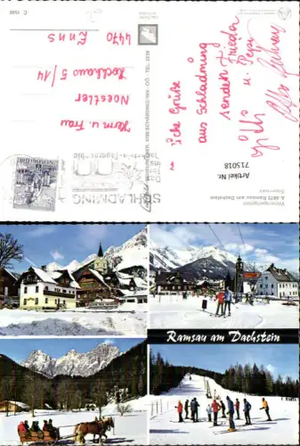 715018 Mehrbild AK Ramsau a. Dachstein Wintersport Pferdeschlitten Skilift