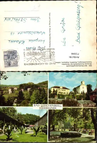 715046 Mehrbild AK Bad Gleichenberg Ansicht Brunnen Kurpark Kirche