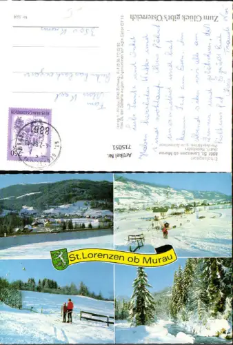 715051 Mehrbild AK St Lorenzen ob Murau Wintersport Skilift