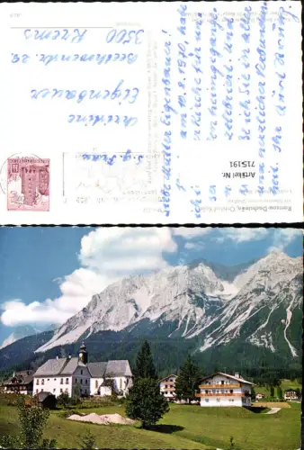 715191 Ramsau a. Dachstein Ramsau Kulm mit Scheichenspitze Kirche