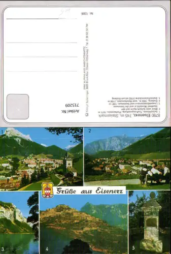 715209 Mehrbild AK Eisenerz Schichtturm Leopoldsteinersee Erzberg Dietrichsteinsäule