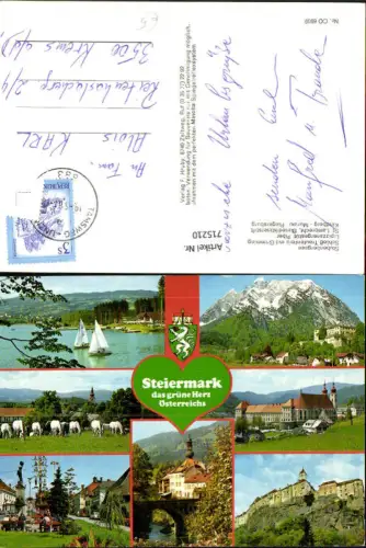715210 Mehrbild AK Stubenbergsee Schloss Trautenfels Piber Lipizzanergestüt St Lambrecht Kindberg Murau