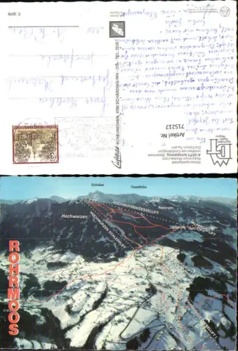 715212 Luftbild Schladming Rohrmoos Hochwurzen Wintersport Lagekarte Skipiste Skillift