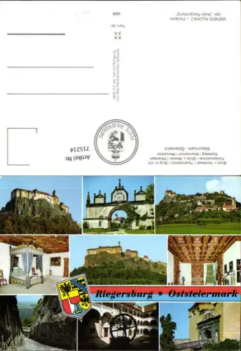715214 Mehrbild AK Riegersburg Burg Innenhof Fürstenzimmer Rittersaal Wenzelstor