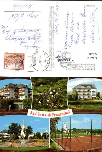 715238 Mehrbild AK Bad Gams ob Frauenthal Kirche Kurhotel Tennisplatz
