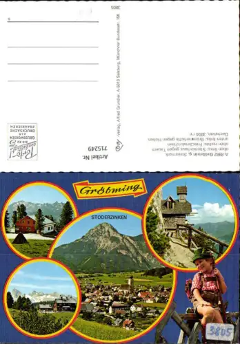 715249 Mehrbild AK Gröbming Steinerhaus geg. Tauern Friedenskirchlein Brünnerhütte