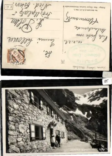 59533,Dachstein Südwand Hütte Wirtsleute b. Eingang RAR