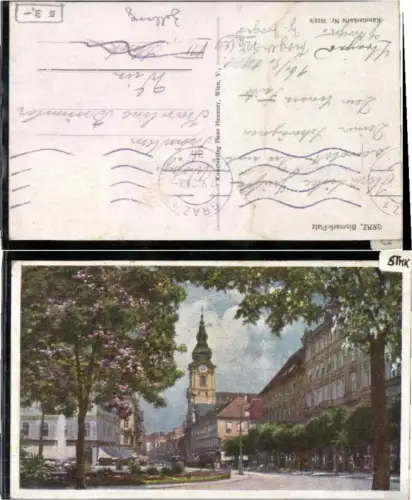 61957,Graz Bismark Platz Künstlerkarte 7012-8