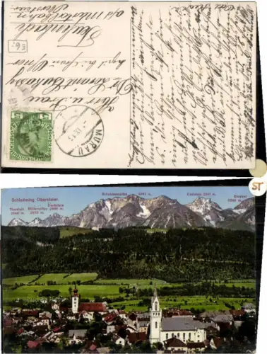 62533,Schladming mit Gebirge Ennstal 1915 Knollmüller