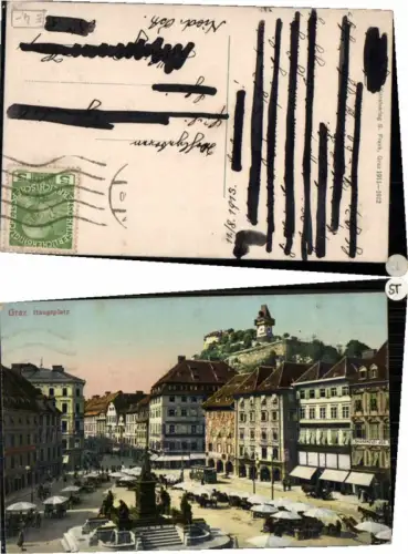 70785,Graz Hauptplatz Partie 1911