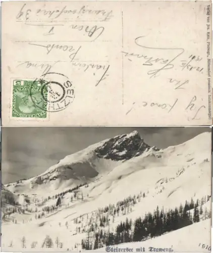 71676,Steirersee m. Traweng Selzthal 1910