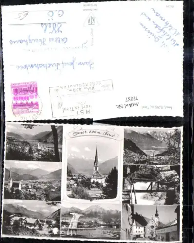 77087,Mehrbild Ak Imst Kirche Schwimmbad Brücke