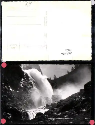 77121,Foto Ak Stuibenfall Umhausen Ötztal Wasserfall