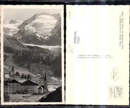 77227,Foto Ak Obergurgl m. Schalfkogl Ötztaler Alpen
