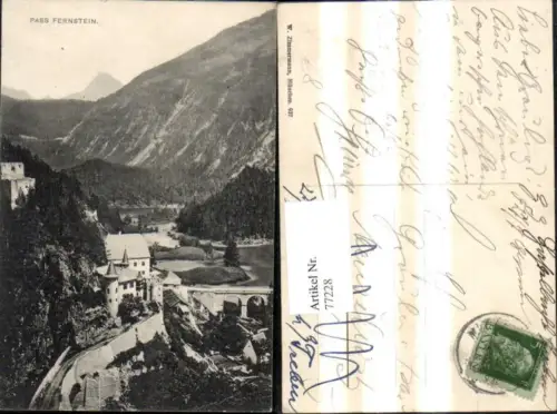 77228,Pass Fernstein b. Nassereith in Tirol Burg Fernstein Fernsteinsee