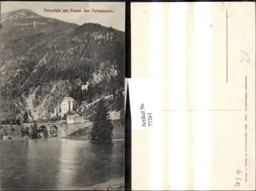 77261,Fernstein a. Fusse d. Fernpasses Nassereith in Tirol Fernsteinsee Burg