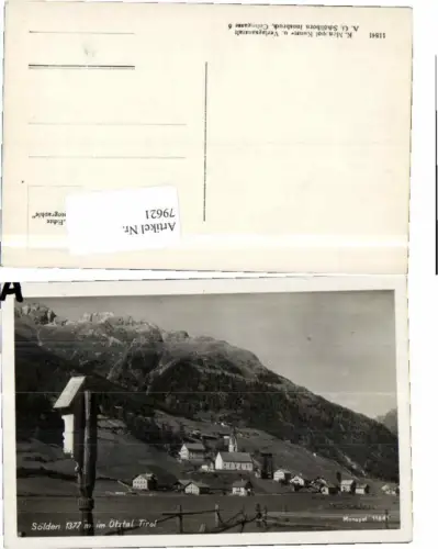 79621,Sölden im Oetztal Ötztal Wegpartie 1935